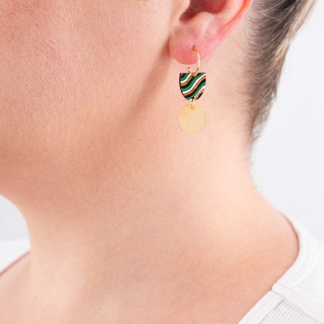 Rawan Recycled Wood Earrings-1