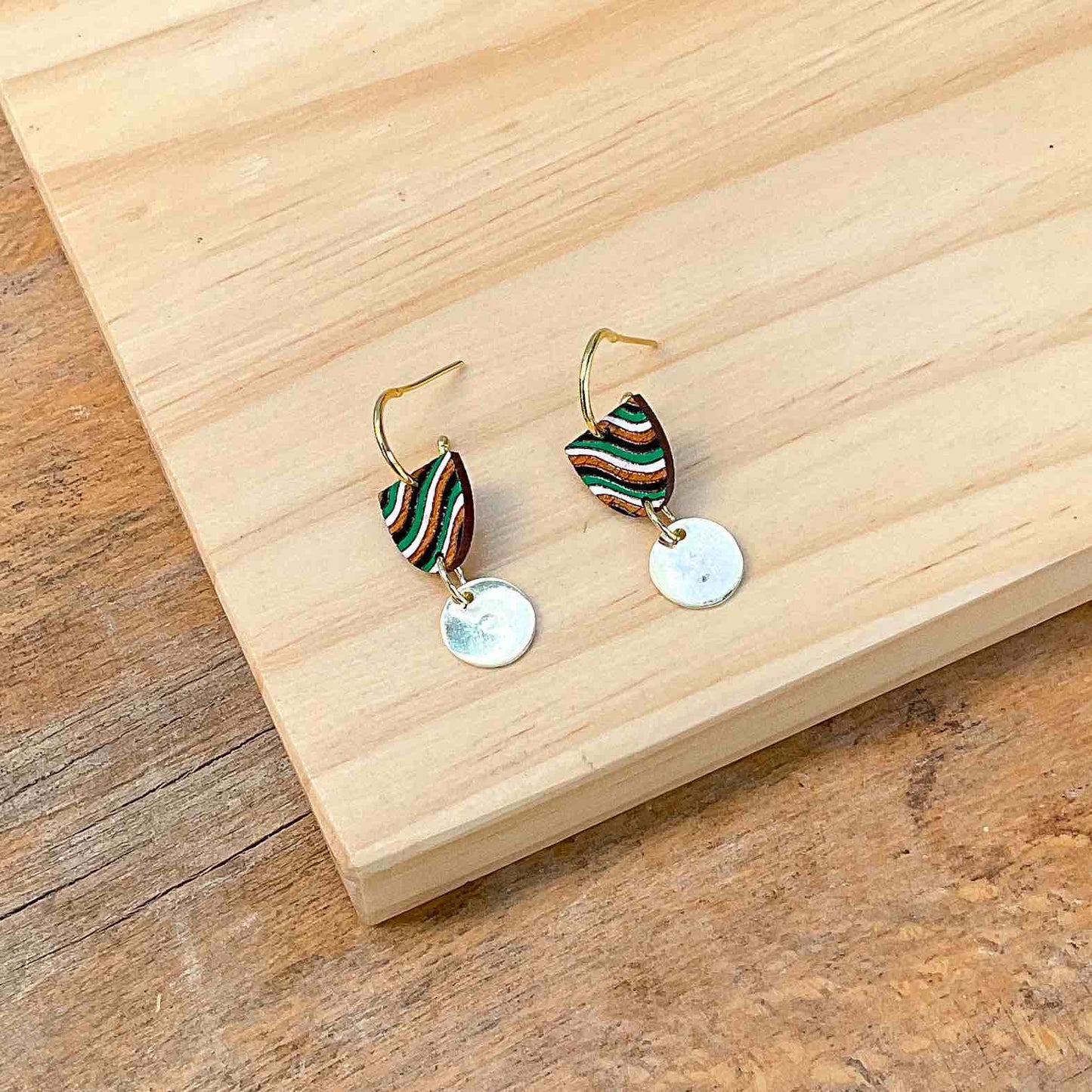 Rawan Recycled Wood Earrings-2