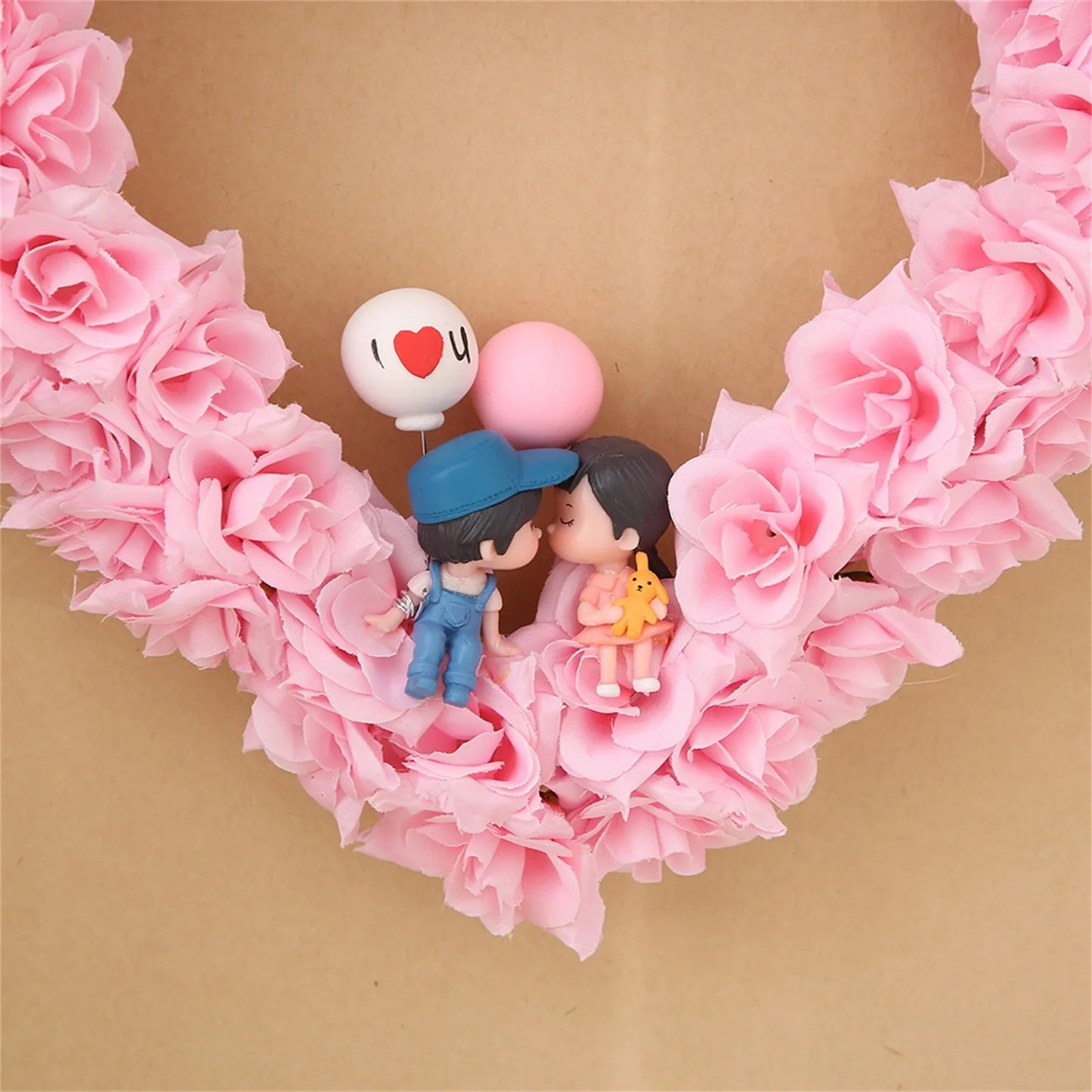 Wedding Decoration 2025 Love Wreath Decoration Wedding Proposal Party Simulation Rose Embroidered Ball Wreath Scene Decoration