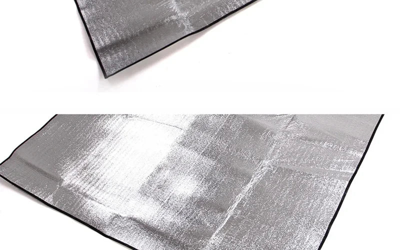 Camping Mat Foam Foil Blanket Aluminum Insulation Foam Foil Mat Sleeping Pad Thermal Outdoor Tent Footprint Reflecting Heat