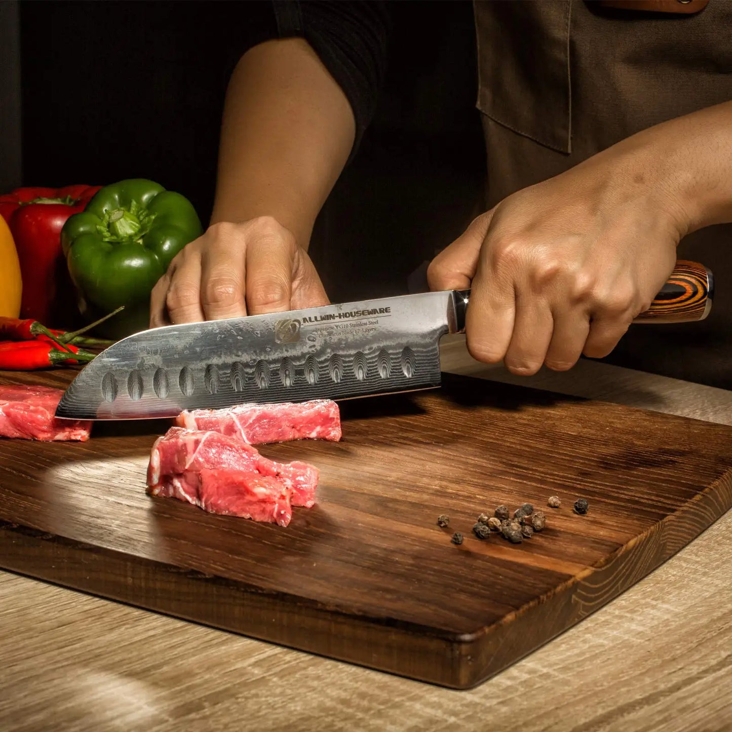 Damascus Kitchen Knives Tanto Fruit Santoku 67 Layers Knives Utility Handmade Chef Knife Japanese Vg10 Facas De Cozinha
