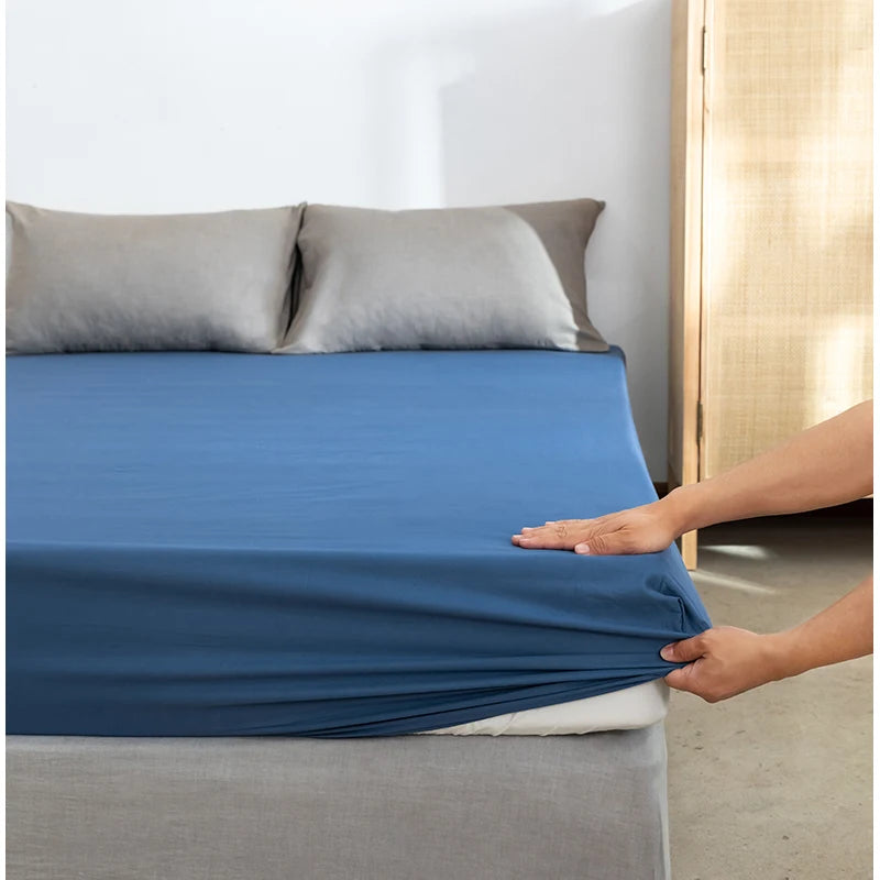 Brushed Fitted Sheet with Elastic Bands Non Slip Adjustable Mattress Covers Bed Cap /Bed Spread /Bedsheet Single Queen King Size