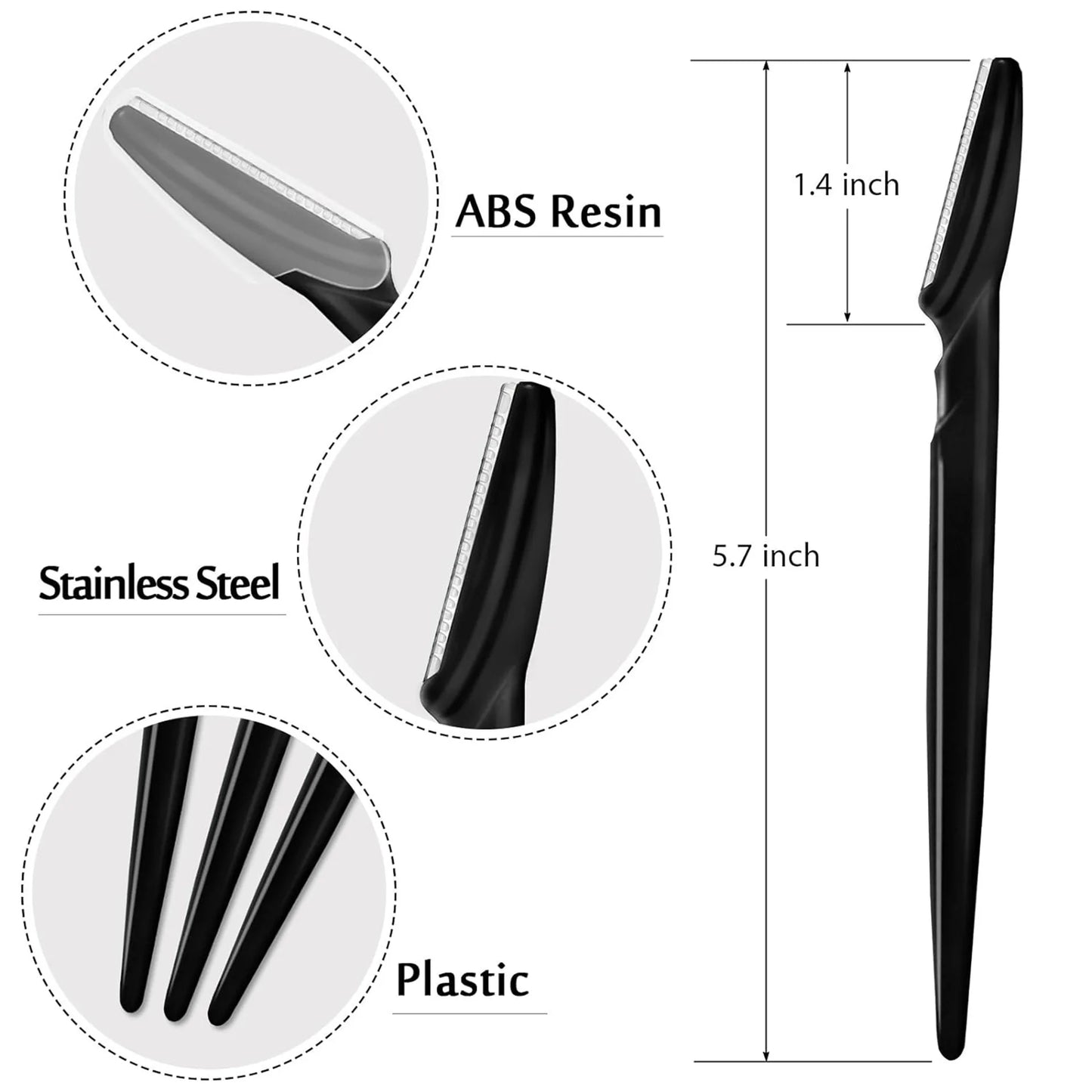 40Pcs Eyebrow Trimmer Makeup Beauty Tools Safe Eye Brow Razor Face Body Hair Removal Shaver Blades Woman Eyebrows Shaping Knife