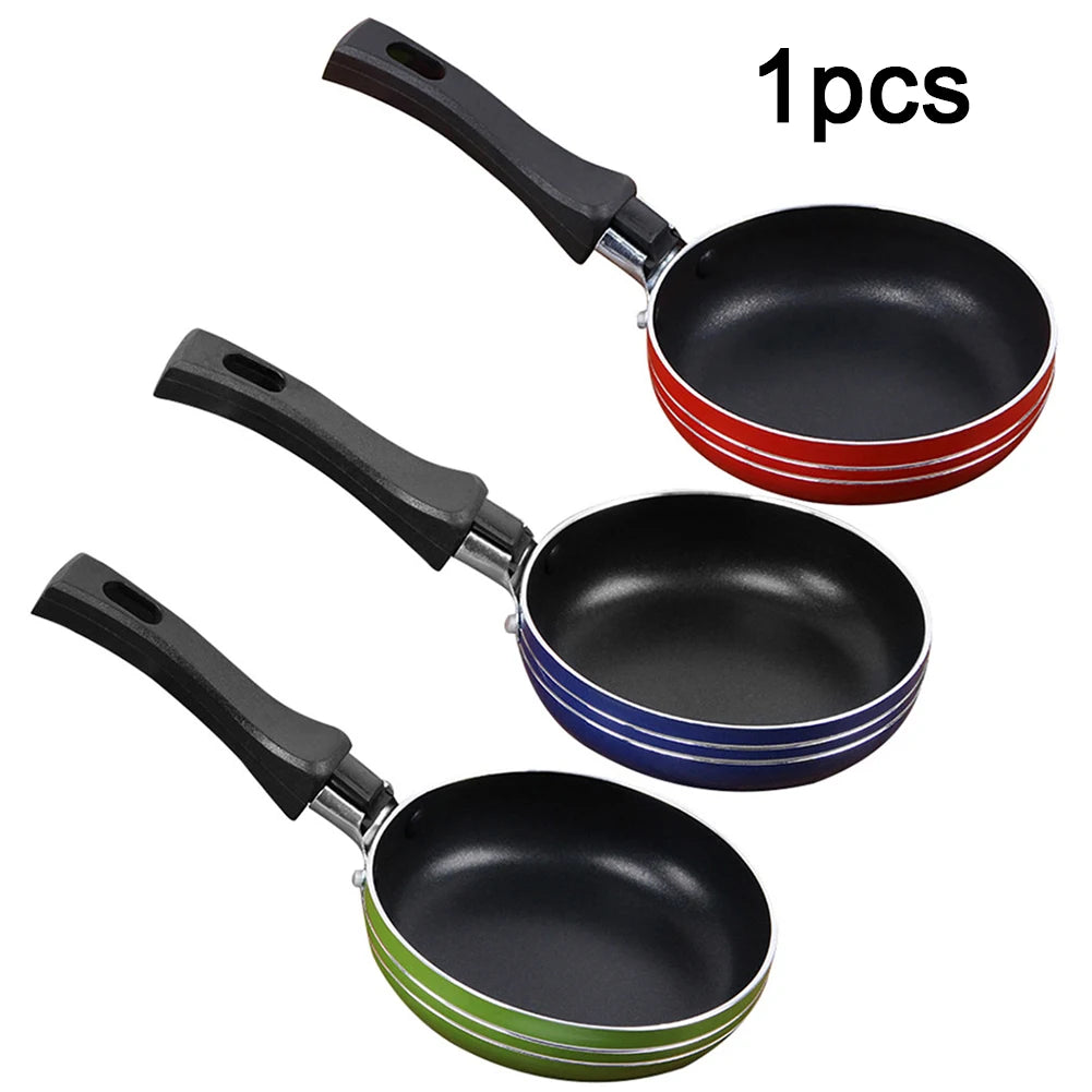 1 Pcs Frying Pan 18CM Frying Pan Non-Stick Steel Frypan Pot Saucepan Random Color For Cookware Kitchen Dining Bar