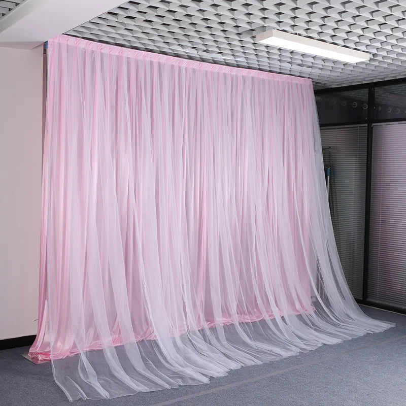 Backdrop Curtains for Parties, Sheer Backdrop Curtain Wedding Photo Backdrop Drapes for Baby Shower Photography Birthday Party