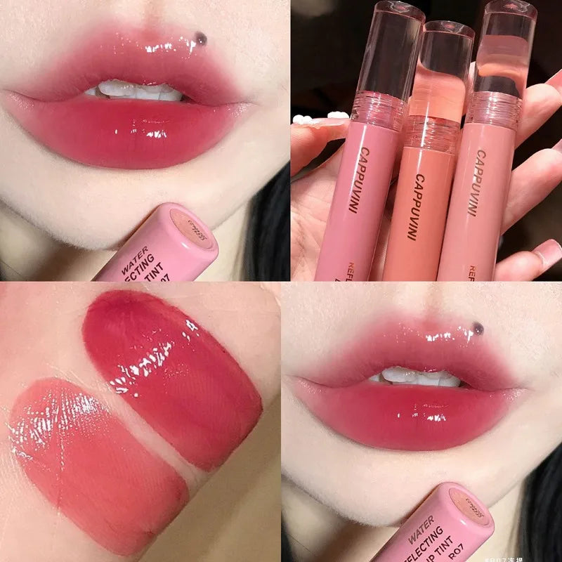 Soft Candy Jelly Mirror Lip Glaze Water Gloss Juice Lip Gloss Long Lasting Moisturizer Water Light Lipstick Waterproof Cosmetics
