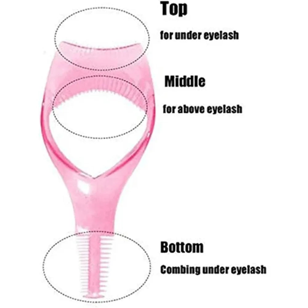 Eyeliner Assistant 3-In-1 Eyelash Comb Template Protect Eyes Crystal Mascara Shield Guide Cosmetic 3 In1 Eyelashes Tools