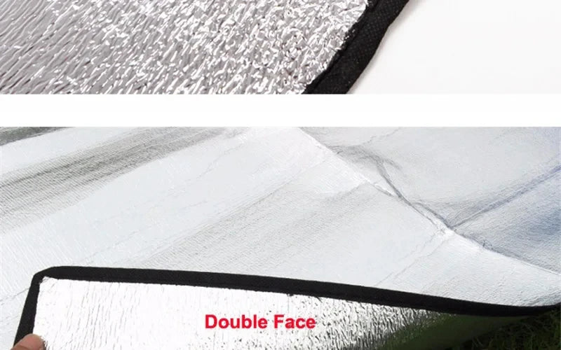 Camping Mat Foam Foil Blanket Aluminum Insulation Foam Foil Mat Sleeping Pad Thermal Outdoor Tent Footprint Reflecting Heat