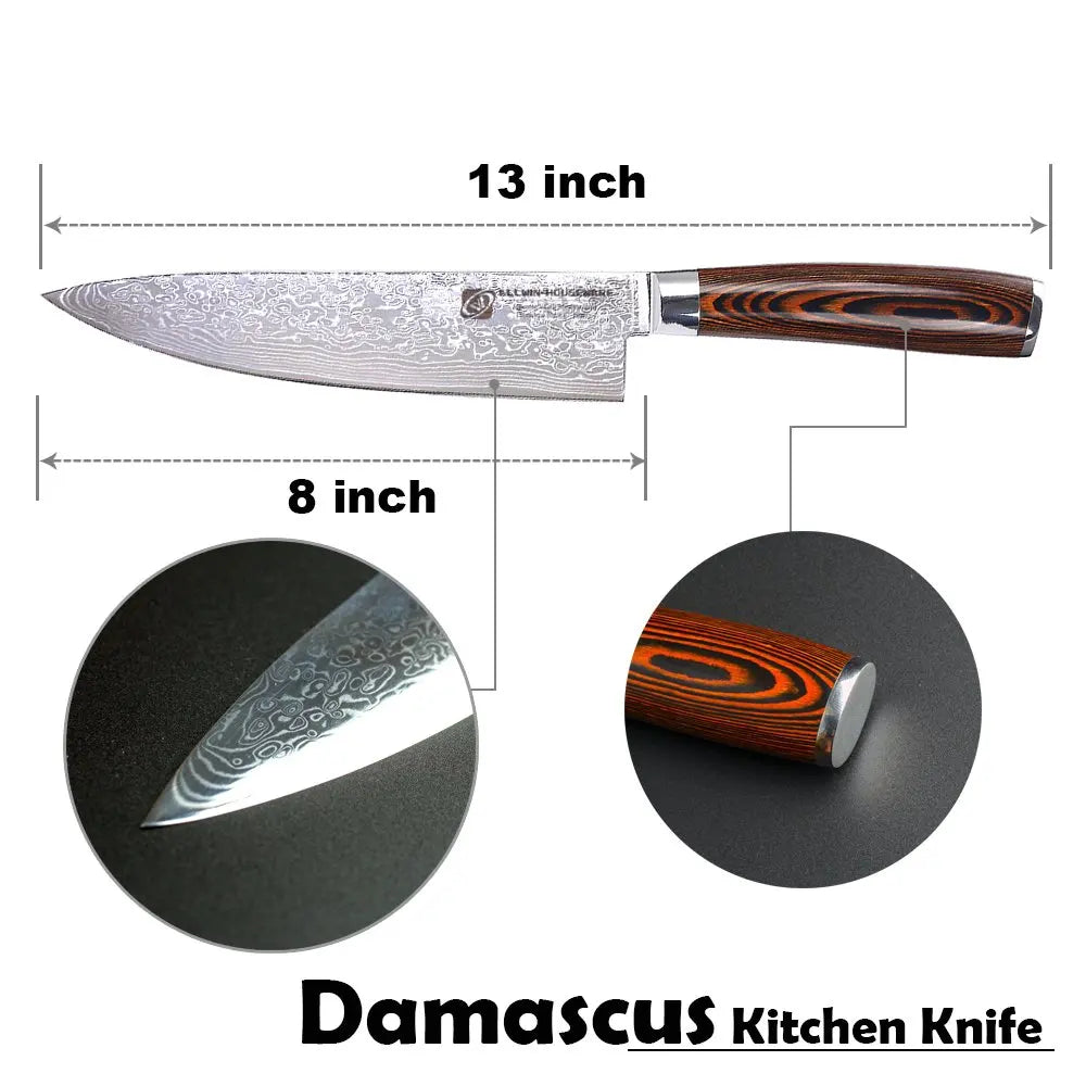 Damascus Kitchen Knives Tanto Fruit Santoku 67 Layers Knives Utility Handmade Chef Knife Japanese Vg10 Facas De Cozinha
