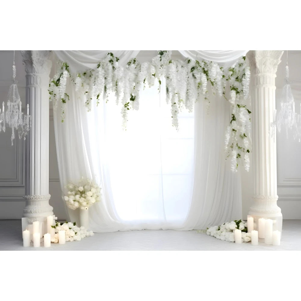 Fantasy Wedding Backdrops Abstract Flower Wall Photocall Girl Birthday Decoration Photography Adult Newborn Portrait Backgrounds