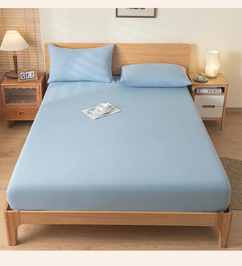 Pure Cotton Fitted Bed Sheets Cover Single Piece Cotton Bed Bed Sheets Dust Cover All-Inclusive Mattress Protector Cover 2025 New Model Universal for All Seasons