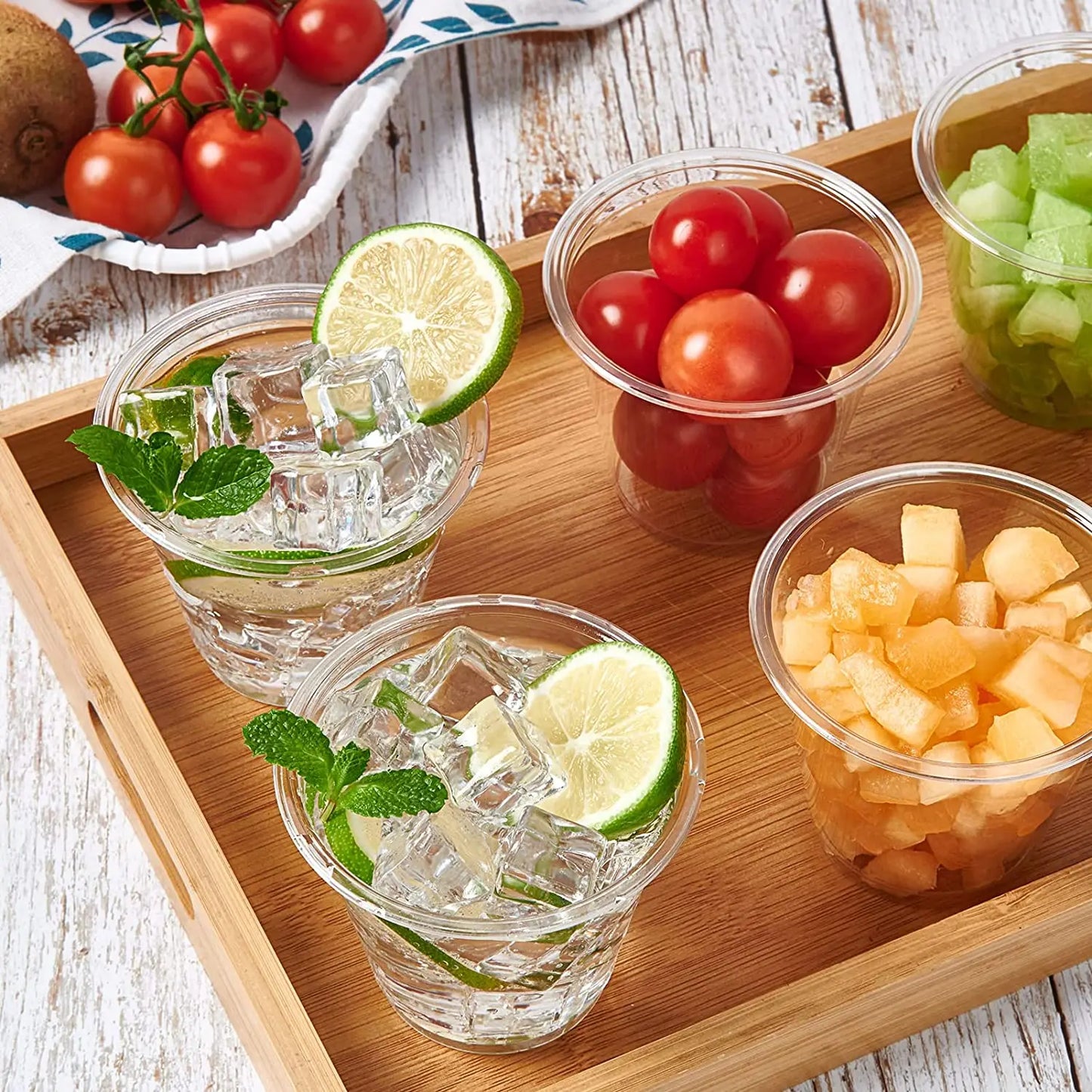 100/50PCS Disposable Clear Plastic Cup Outdoor Picnic Birthday Kitchen Party Disposable Plastic Cups for Wedding Christmas 200ml