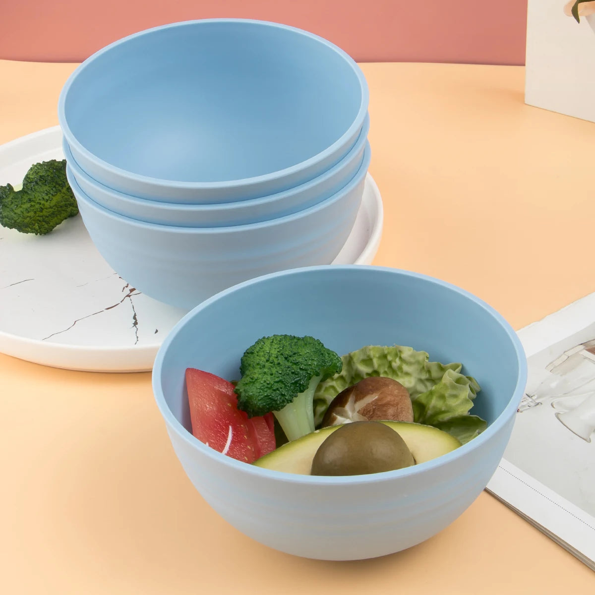 4pcs Plastic bowl kitchen camping