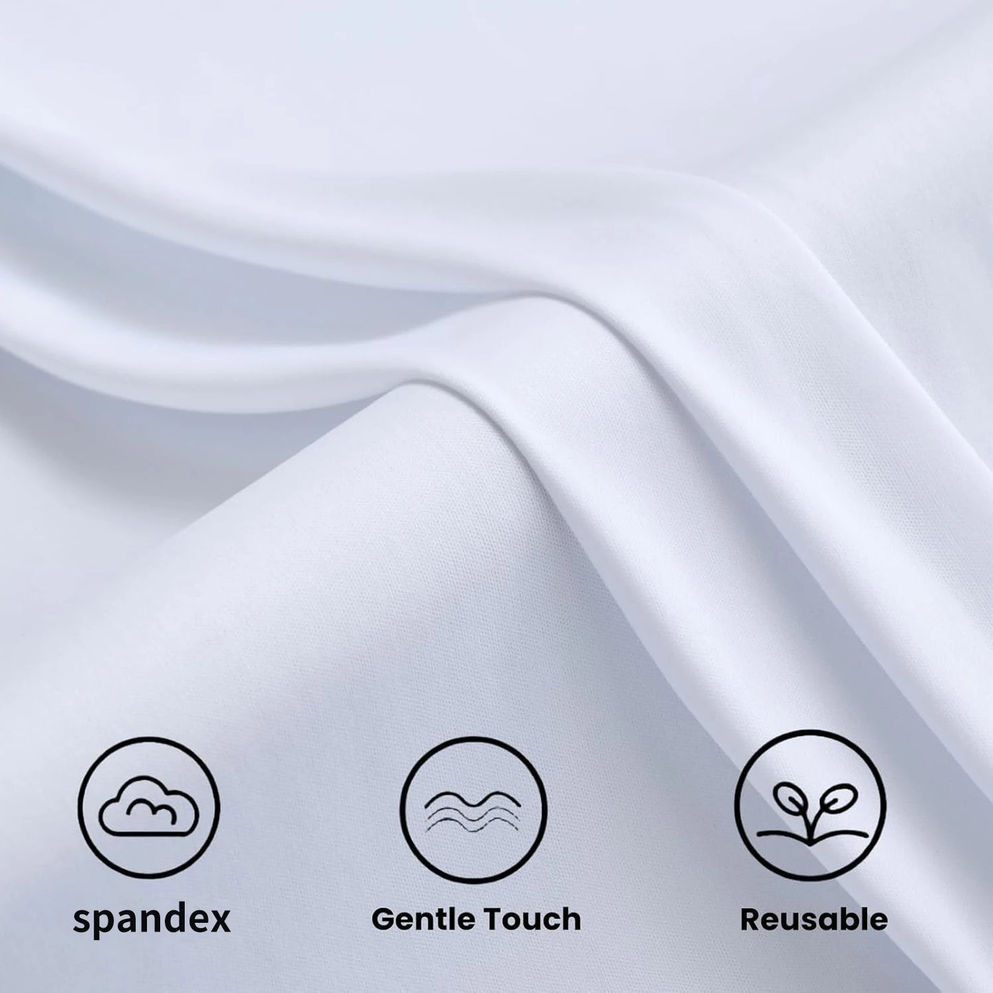 10x20ft White Wrinkle-Free Wedding Backdrop Curtain Silky Washable White Spandex Drapes Birthday Party Baby Shower Photography