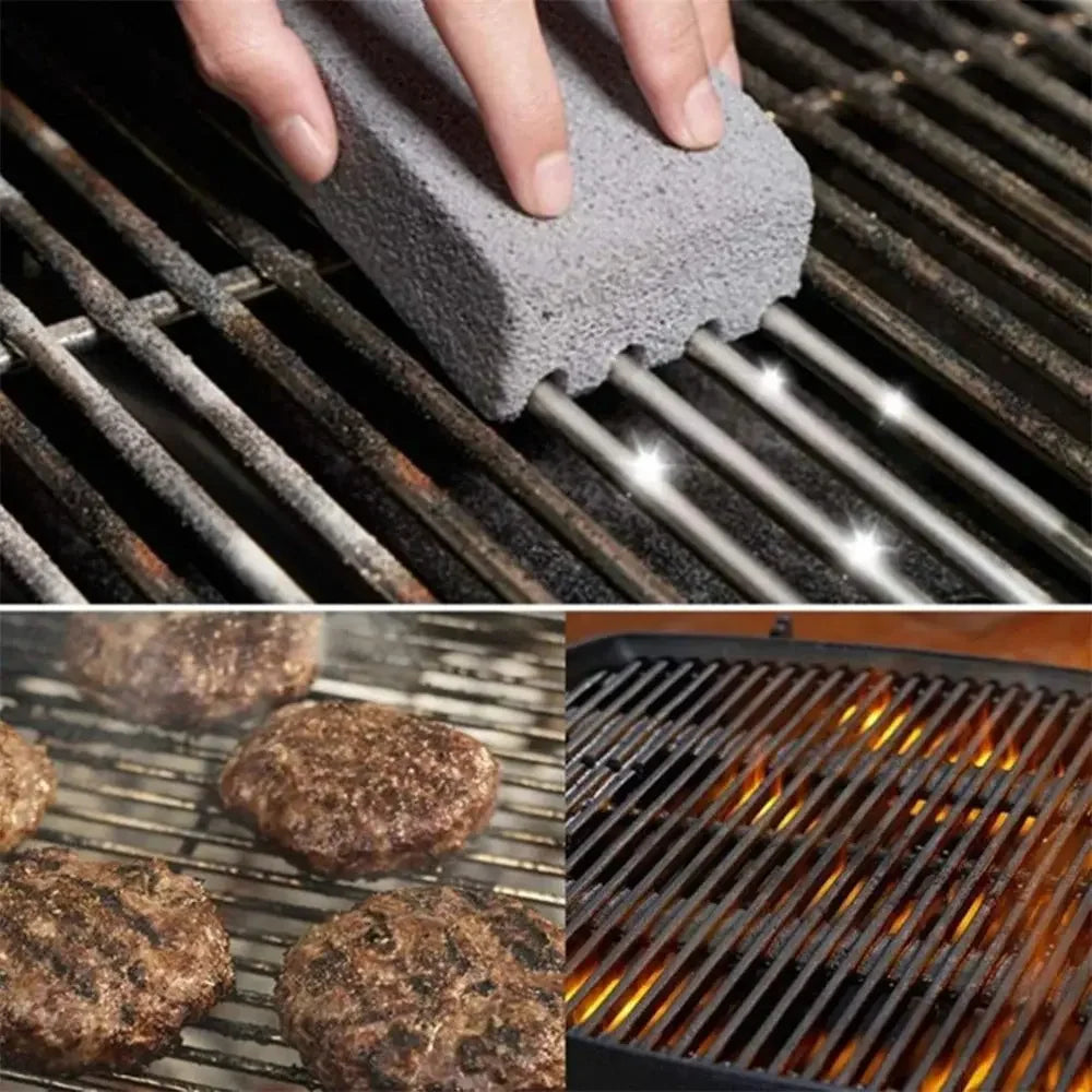 BBQ Grill Cleaning Brick Block Barbecue Cleaning Stone Racks Stains Grease BBQ Tools Outdoor Kitchen Oil Stain Cleaning Brush
