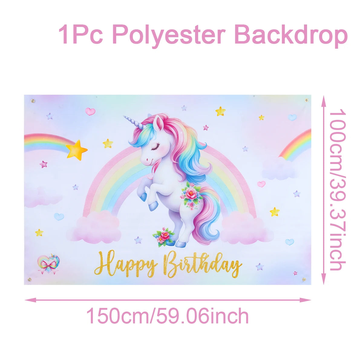 Unicorn Decor Backdrop Baby Shower Photography Background Birthday Party Decor Kids Girl Wedding Birthday Party Photo Booth Prop