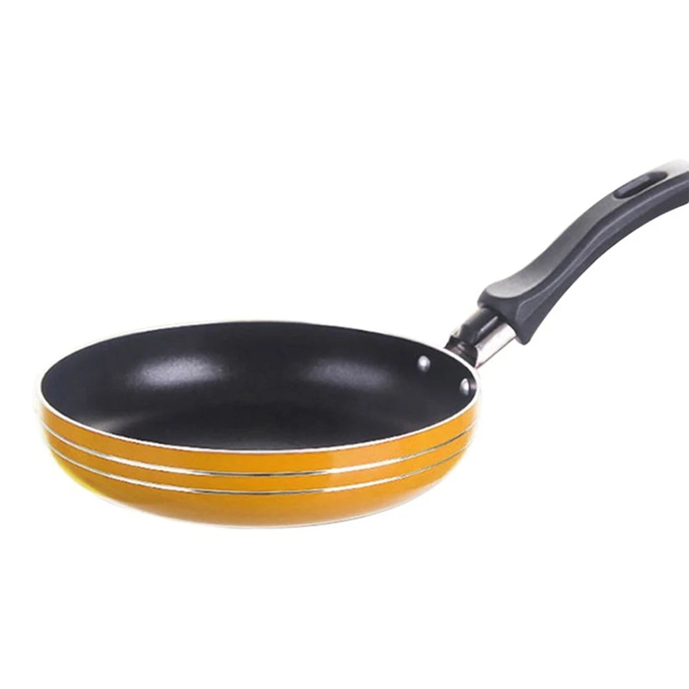 1 Pcs Frying Pan 18CM Frying Pan Non-Stick Steel Frypan Pot Saucepan Random Color For Cookware Kitchen Dining Bar