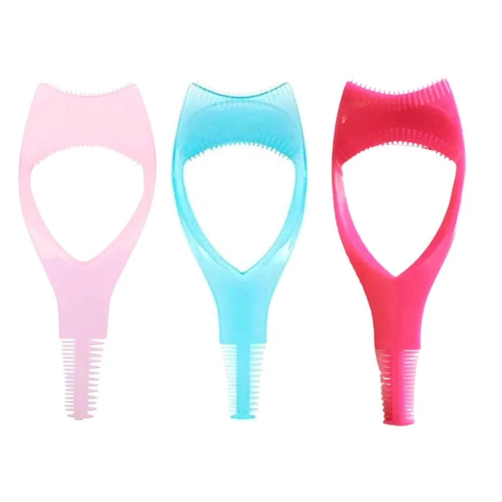 Eyeliner Assistant 3-In-1 Eyelash Comb Template Protect Eyes Crystal Mascara Shield Guide Cosmetic 3 In1 Eyelashes Tools