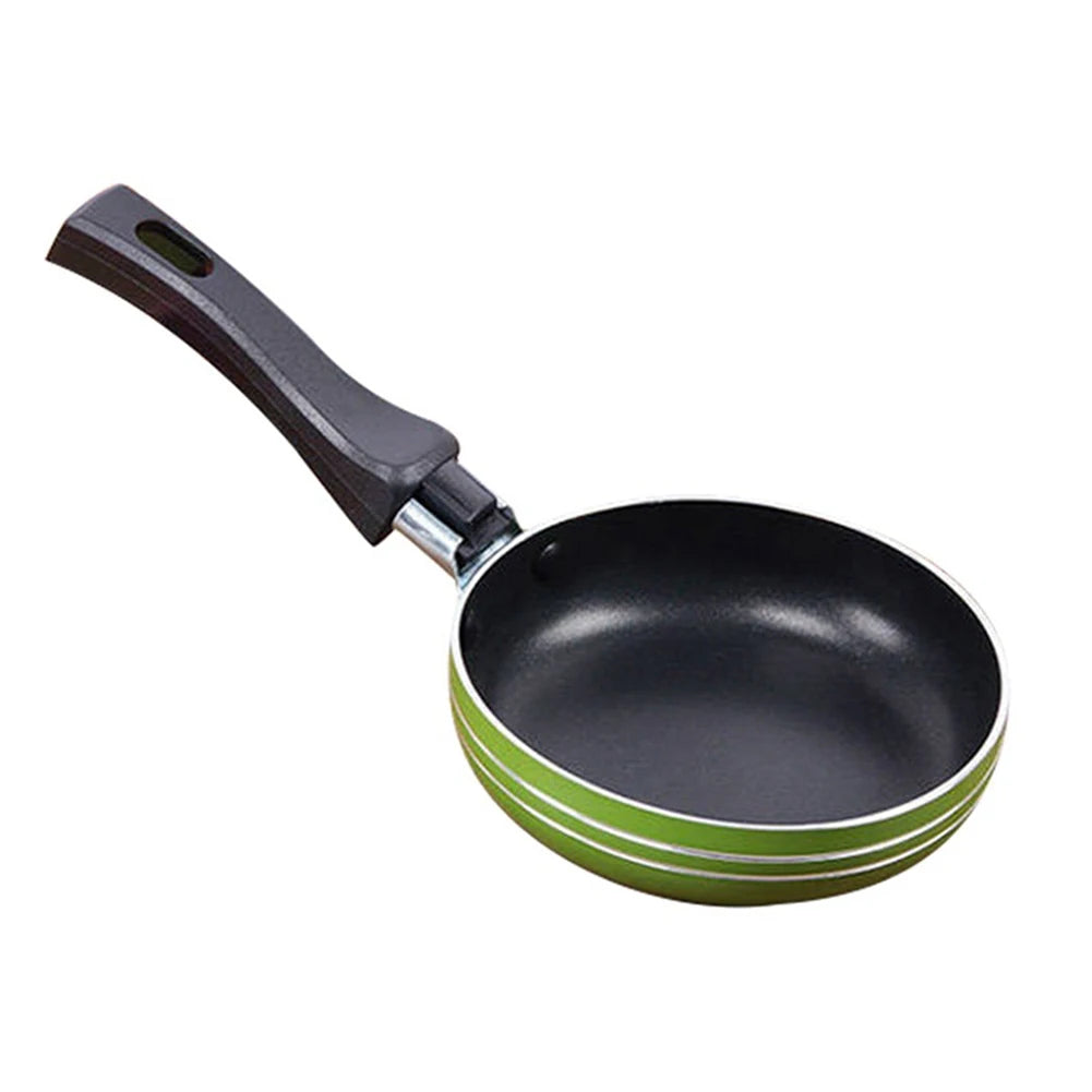 1 Pcs Frying Pan 18CM Frying Pan Non-Stick Steel Frypan Pot Saucepan Random Color For Cookware Kitchen Dining Bar