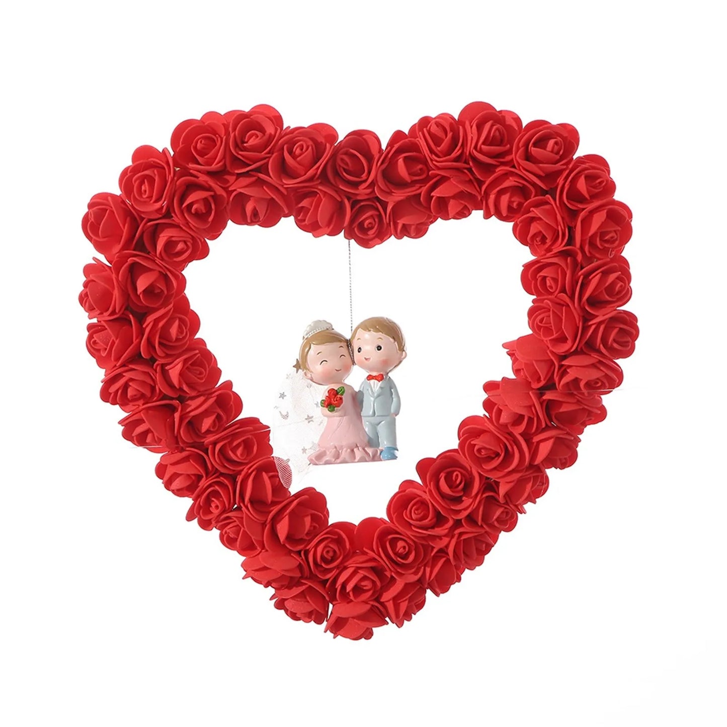 Wedding Decoration 2025 Love Wreath Decoration Wedding Proposal Party Simulation Rose Embroidered Ball Wreath Scene Decoration