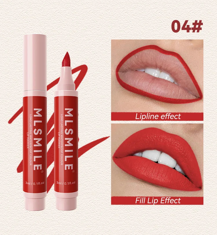 Nude Brown Matte Lipstick Marker Pen Solid Lip Gloss Waterproof Long Lasting Lipstick Pencil Lip Liner Pen Lips Makeup Cosmetics