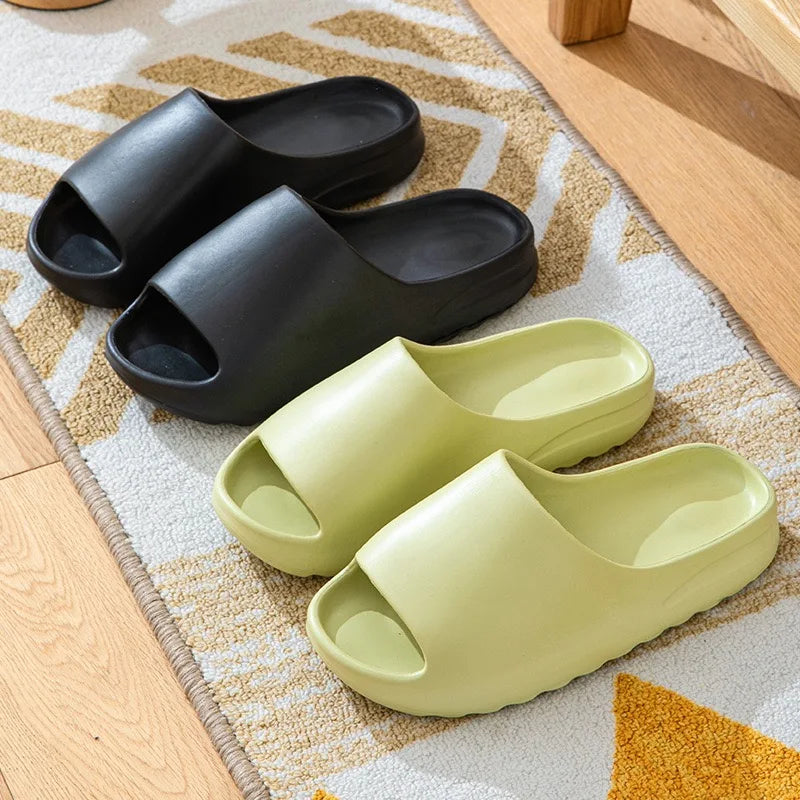 Men's and Women's Casual Slippers Thick-Soled Wear-Resistant Non-Slip Heightening Comfortable Soft Casual Beach Sandals