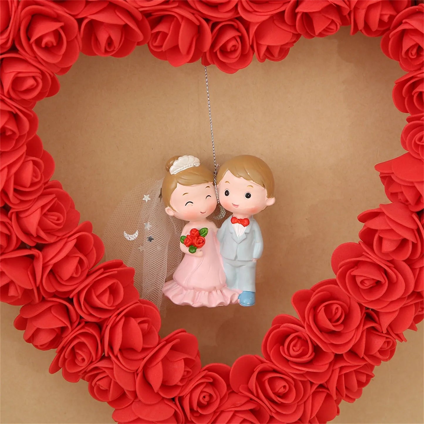 Wedding Decoration 2025 Love Wreath Decoration Wedding Proposal Party Simulation Rose Embroidered Ball Wreath Scene Decoration