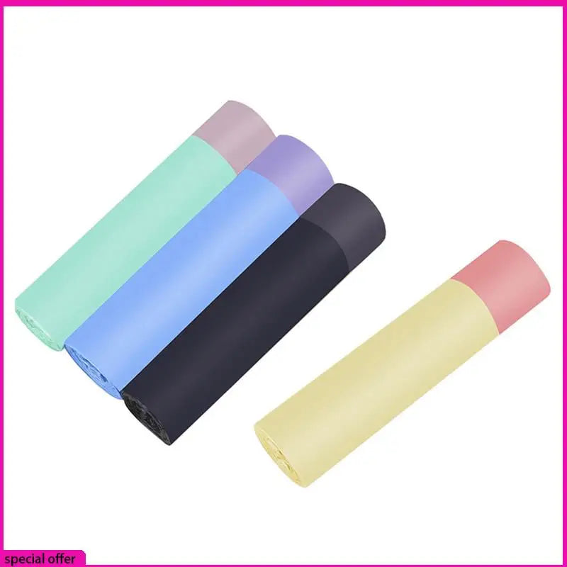 A65Z Small Drawstring Kitchen Trash Bags For Bathroom Restroom Bedroom Office Toilet Mixed Color 150 Counts
