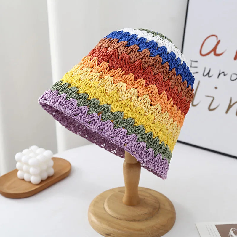 Korean Handmade Straw Hat For Women, Japanese Small fresh Sunshade Hat For Spring And Summer Outings, Sunscreen Hat