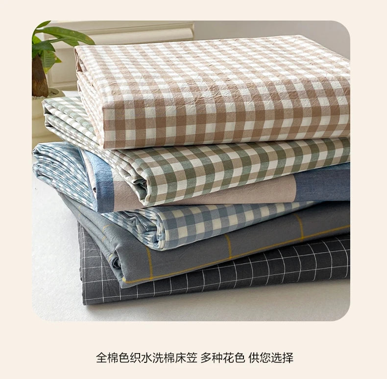 Pure Cotton Fitted Bed Sheets Cover Single Piece Cotton Bed Bed Sheets Dust Cover All-Inclusive Mattress Protector Cover 2025 New Model Universal for All Seasons
