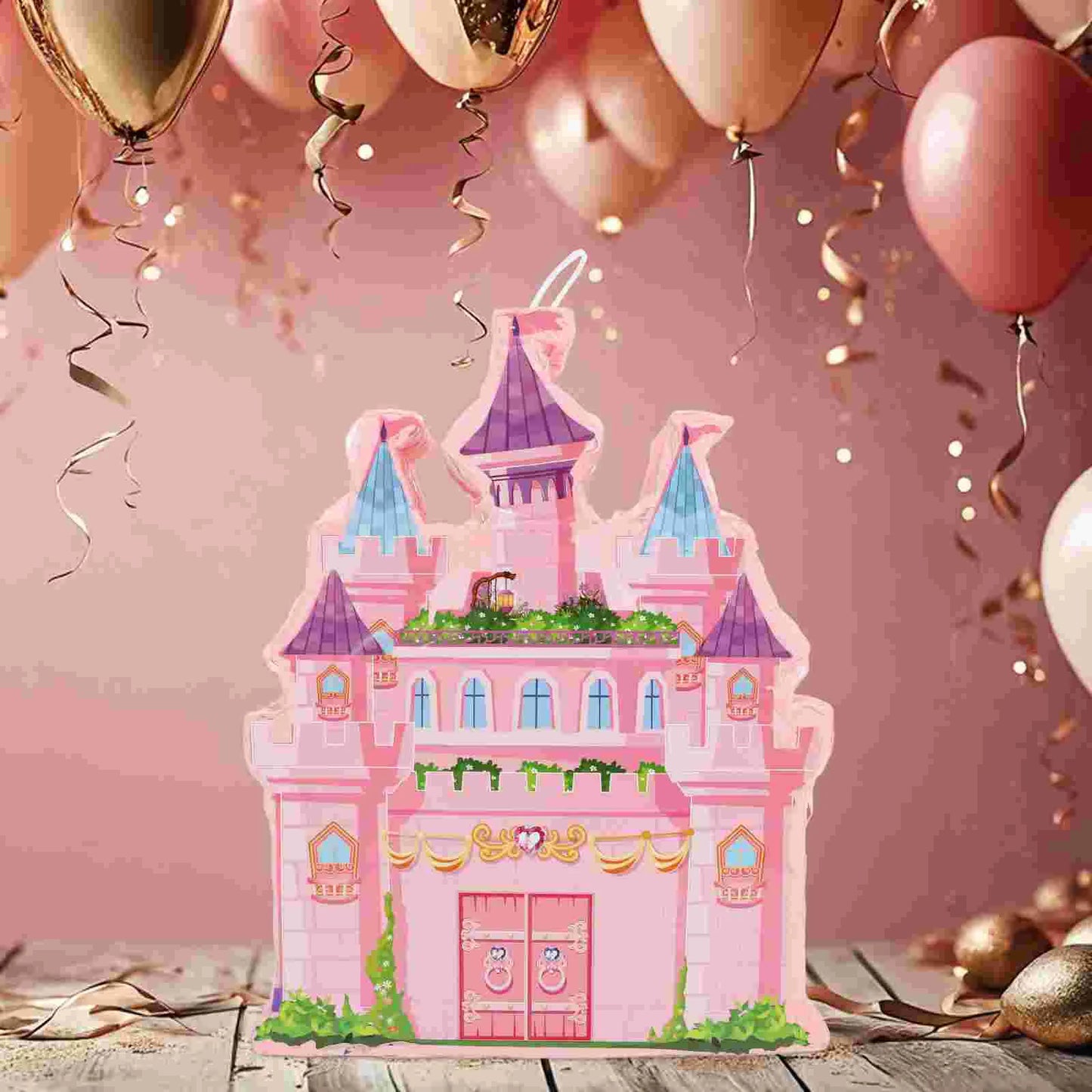 2Pcs Princess Castle Pinata Dreamy Party Decoration Candy Game Toy Holder Hanging Kids Birthday Wedding Party Decorative Item
