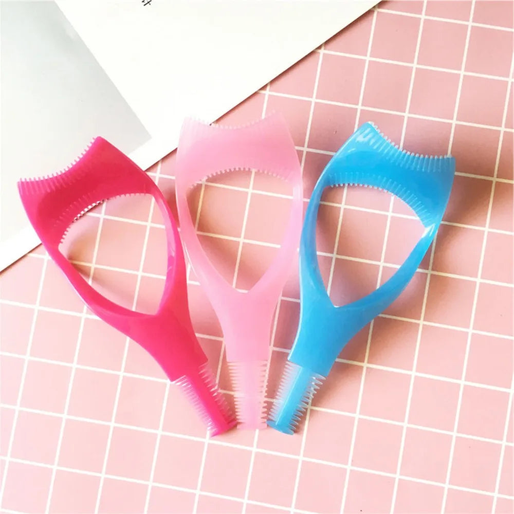 Eyeliner Assistant 3-In-1 Eyelash Comb Template Protect Eyes Crystal Mascara Shield Guide Cosmetic 3 In1 Eyelashes Tools