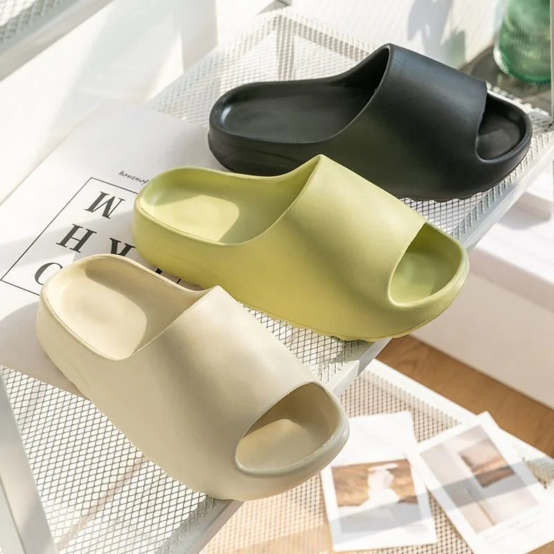 Men's and Women's Casual Slippers Thick-Soled Wear-Resistant Non-Slip Heightening Comfortable Soft Casual Beach Sandals