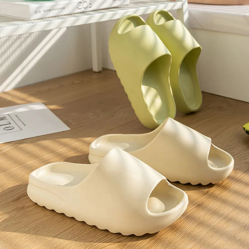 Men's and Women's Casual Slippers Thick-Soled Wear-Resistant Non-Slip Heightening Comfortable Soft Casual Beach Sandals