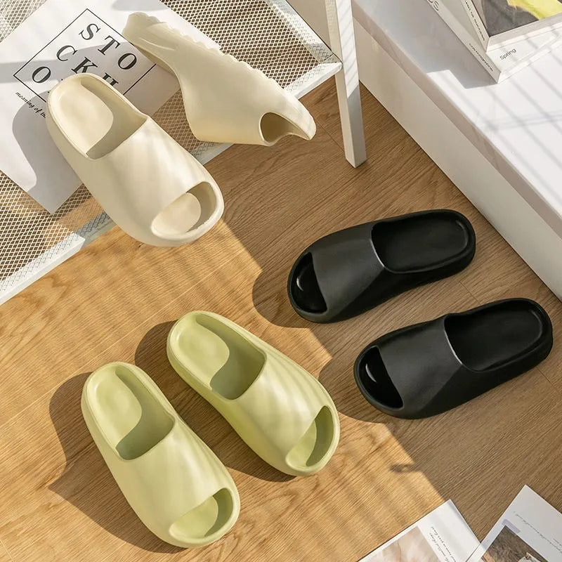 Men's and Women's Casual Slippers Thick-Soled Wear-Resistant Non-Slip Heightening Comfortable Soft Casual Beach Sandals