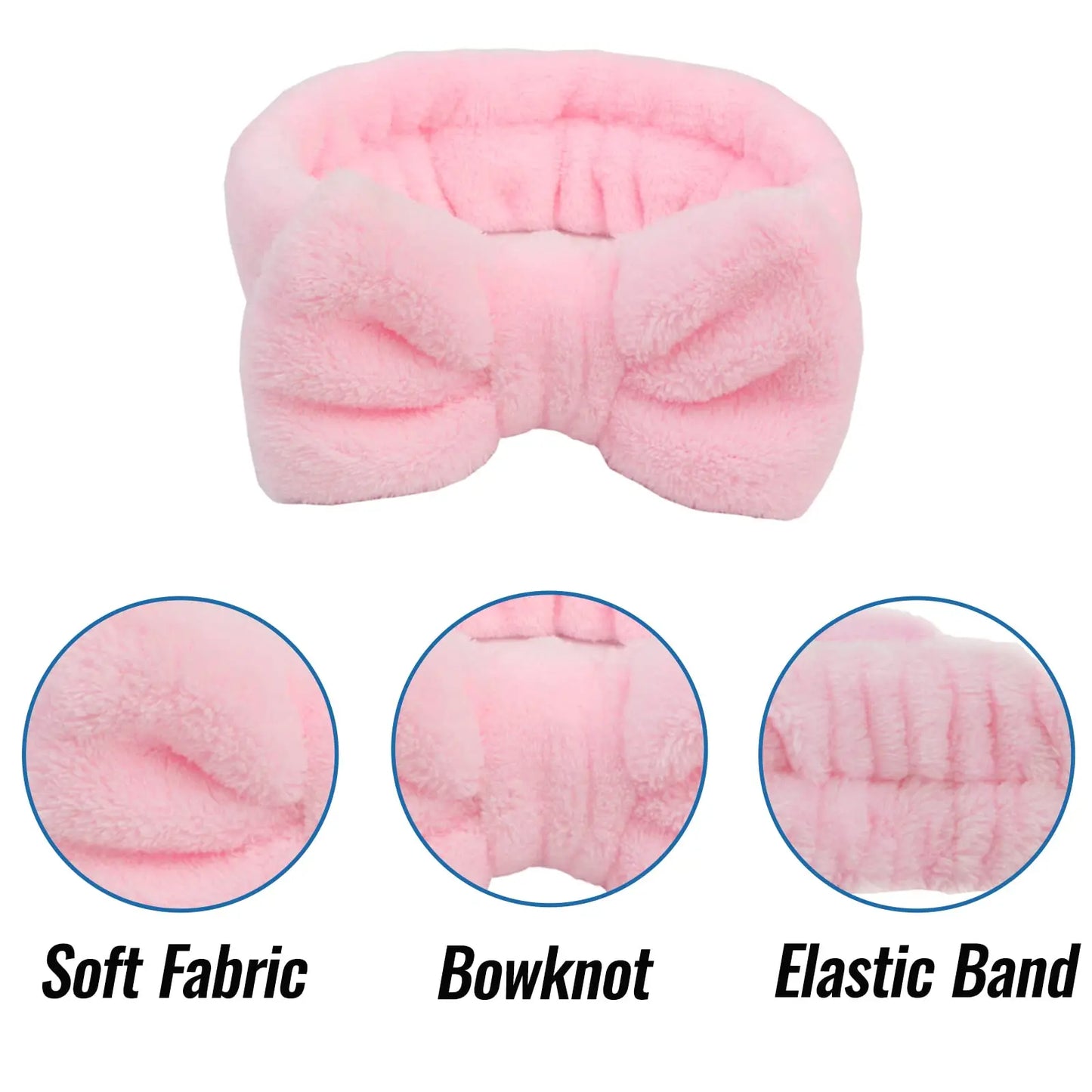 Face Wash Headband 3 Pack Head and Wrist Bands for Washing Face Spa Headband Soft Makeup Headband Skincare Headbands