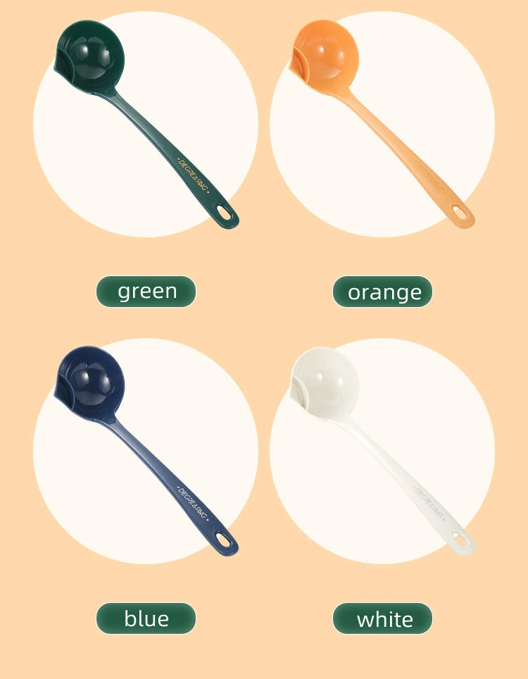 Long Handle Kitchen Filter Spoon Colander Oil Soup Separator Tablespoons creative Tableware Hot Pot Skimmer Scoop with Holes