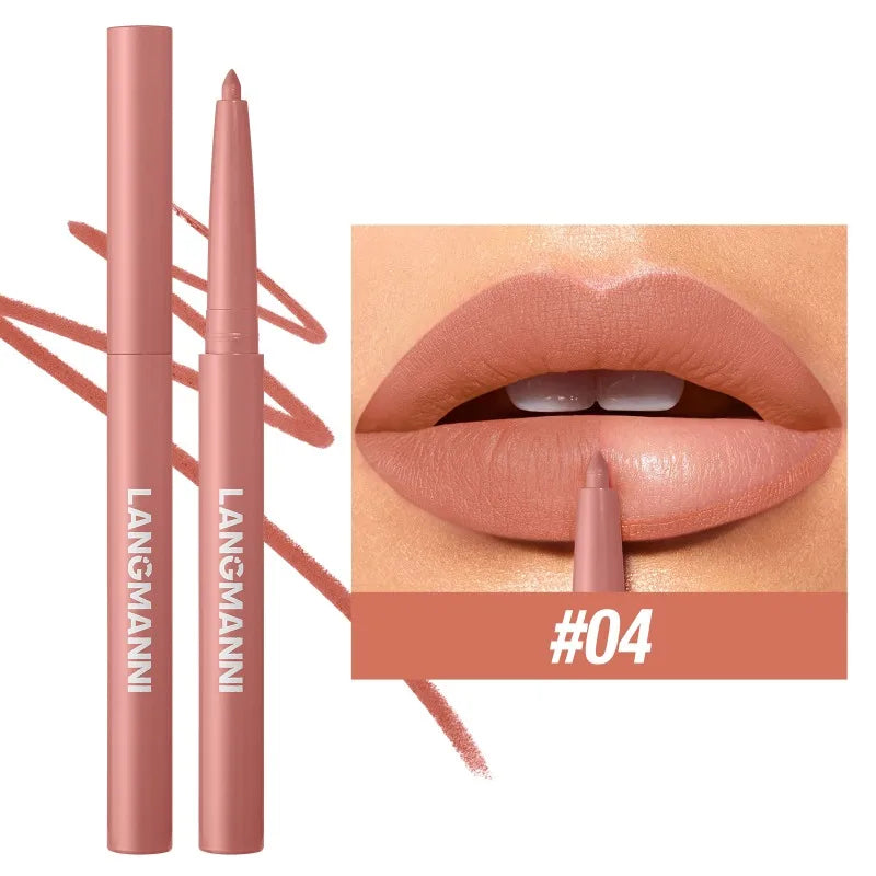 12-color Matte Lip Liner Waterproof Plumping Stain Lipstick Natural Nude Pink Lip Liner Professional Outline Lips Contour Makeup