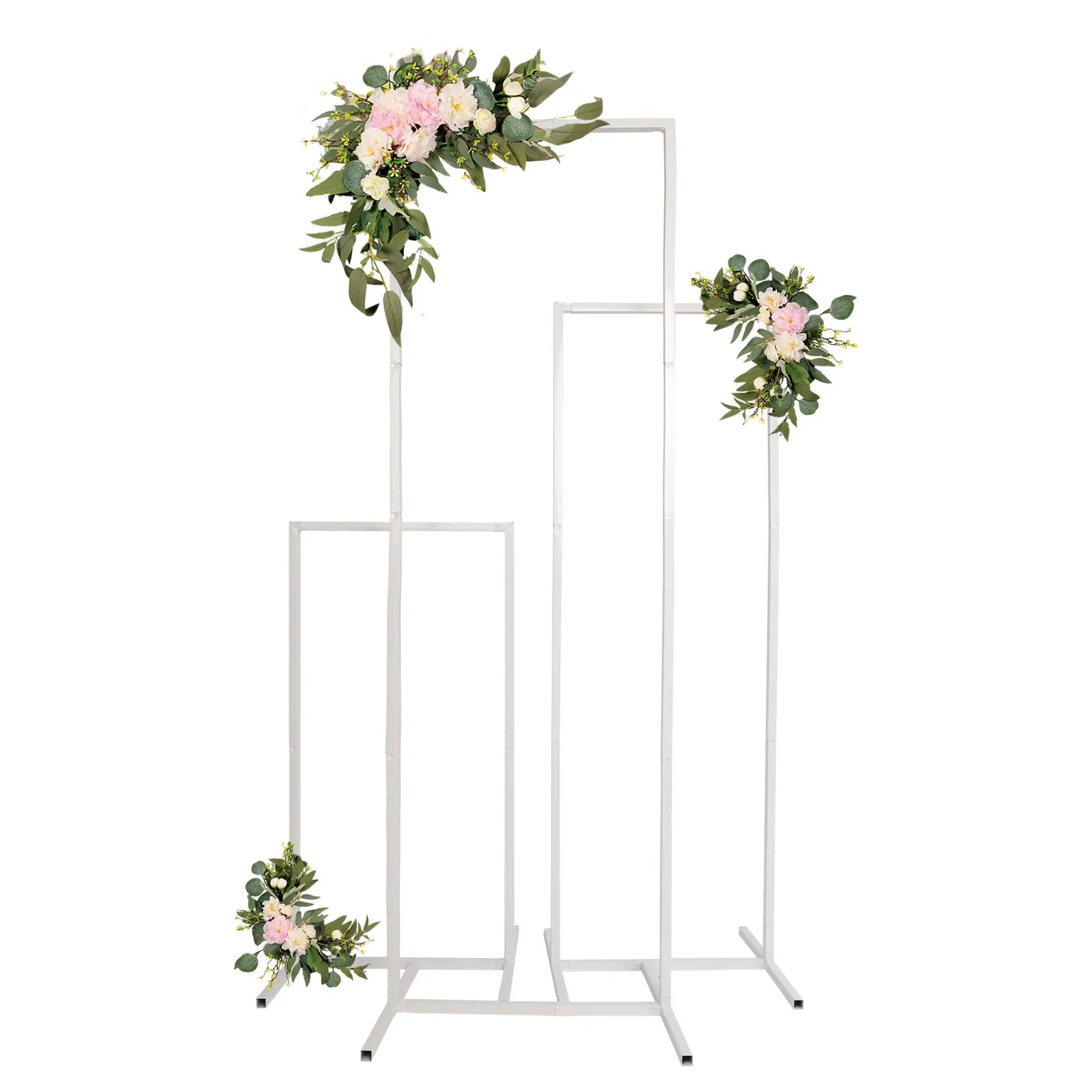 Wedding Arch Backdrop Stand Square Metal Rectangular Frame for Ceremony Party Birthday Bridal Baby Shower Anniversary Decoration