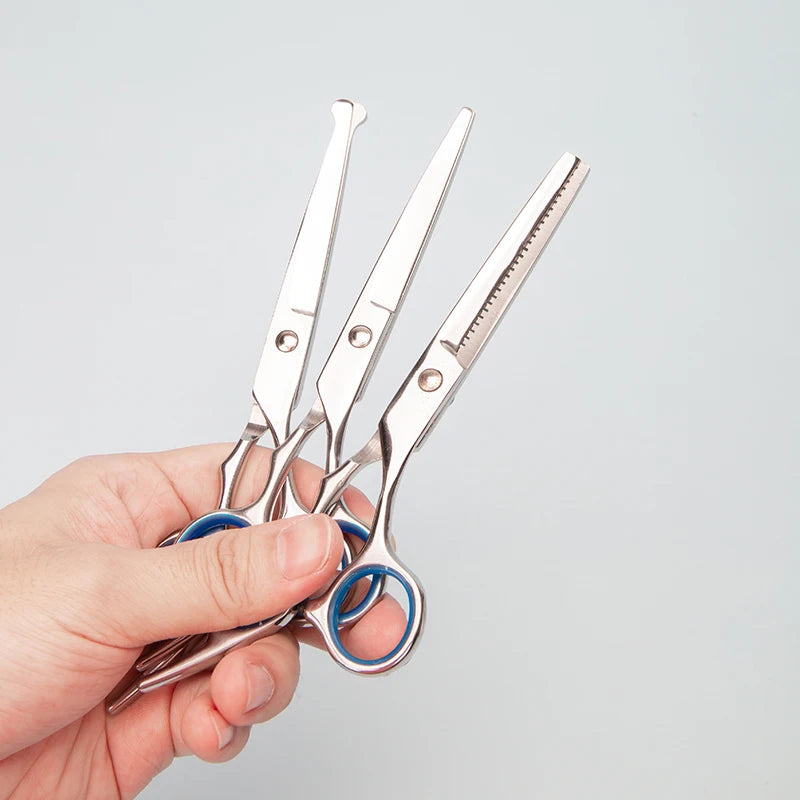 3 Styles Barber Scissors Hairdressing Tool for Cutting Hair Stainless Steel Barbershop Accessories Home Salon Haircut Tools