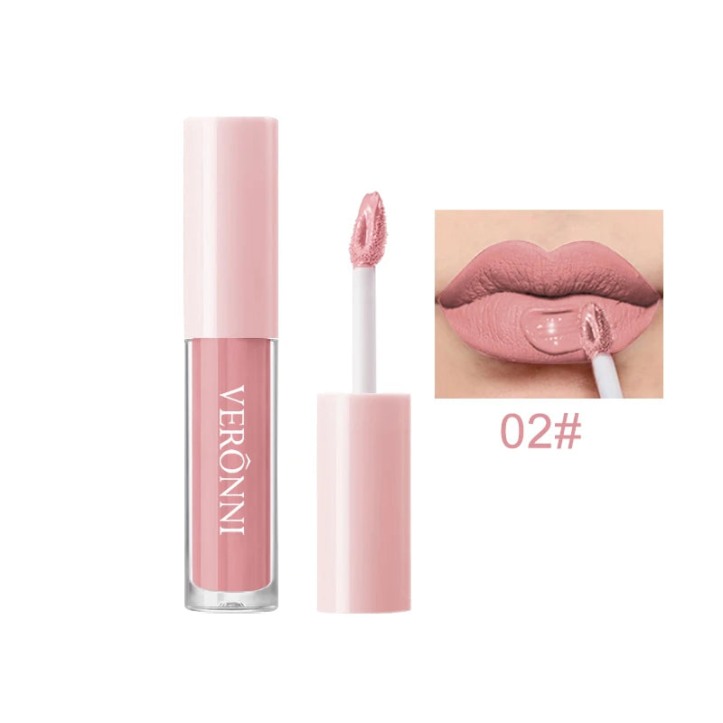 12 Colors Matte Liquid Lipstick 2.3ml Mini Size Vegan&Cruelty-Free Long Lasting Non-Drying Nude to Bold Shades Fade Proof Makup