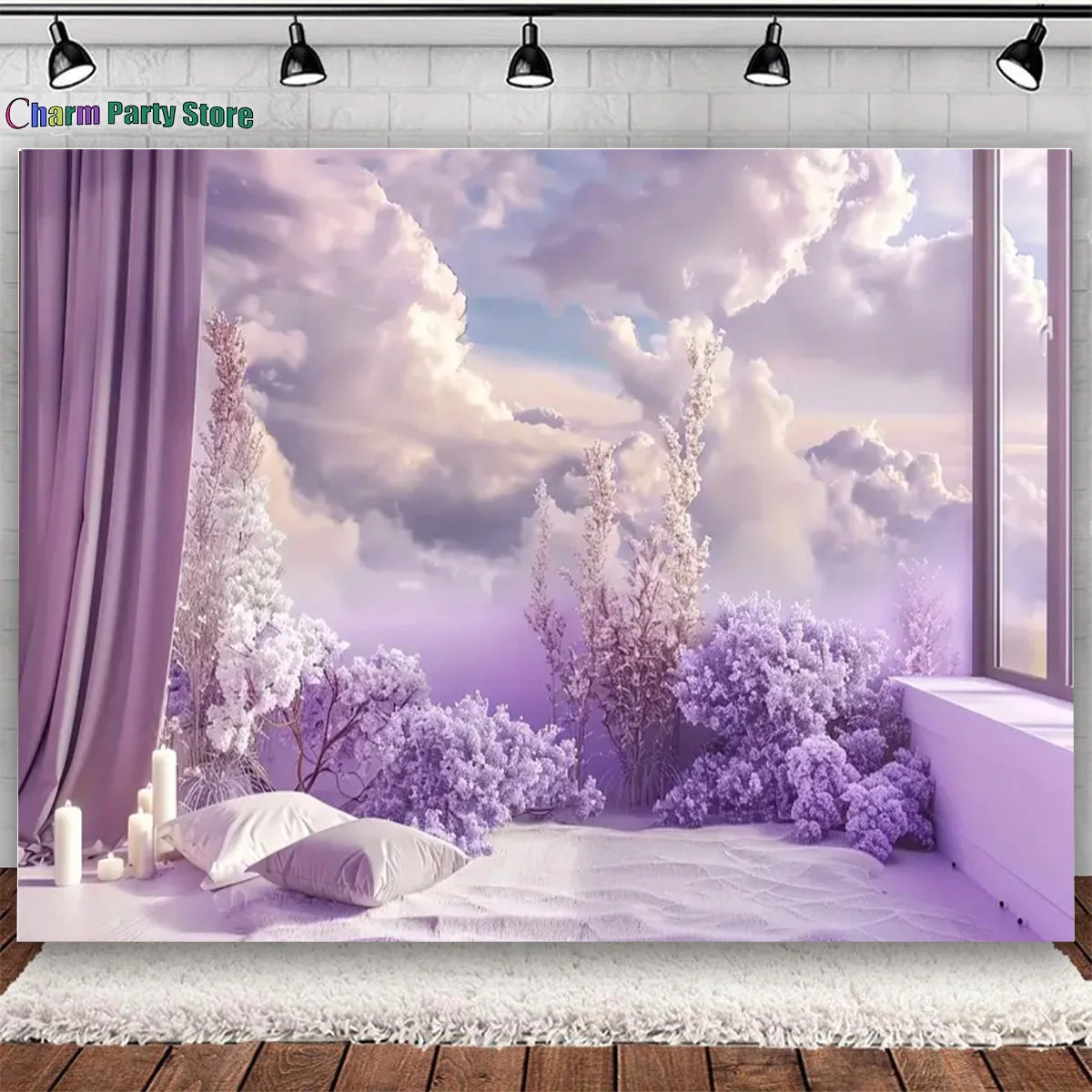 Charm Wedding Backdrop Palace Room Window Curtain Flower Theme Adult Birthday Party Pregnant Portrait Decor Background Photo kid