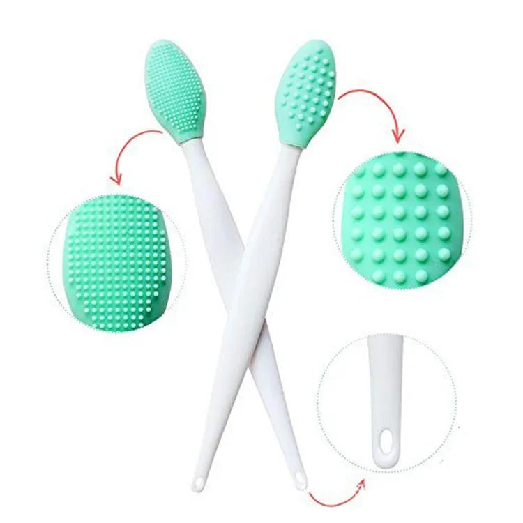 1PC Beauty Skin Care Wash Face Silicone Brush Exfoliating Nose Clean Blackhead Removal Brushes Tools With Replacement Head