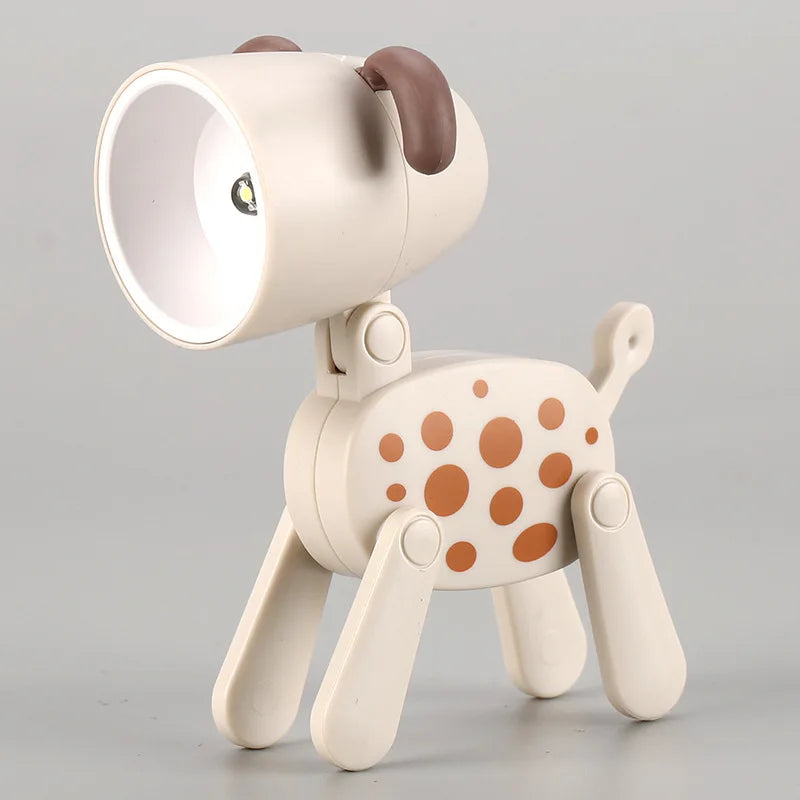 Mini LED Night Light Cute Cartoon Desk Lamp Puppy Deer Desktop Ornament Bedroom Table Lights Children Holiday Gifts
