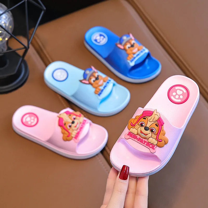 Authentic PAW PATROL Children's Slippers Boys Girls Summer Non-slip Beach Shoes Indoor Bathroom Slippers