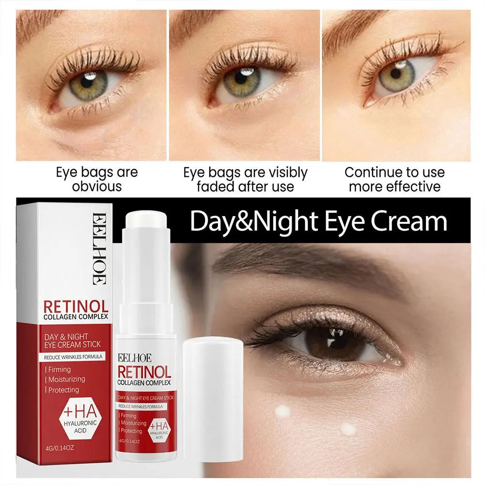 Retinol Eye Cream Stick Repair Dry Rough Eye Hydration Moisturizing Brightening Anti Aging Reduce Fine Line Anti Wrinkle Eye Car