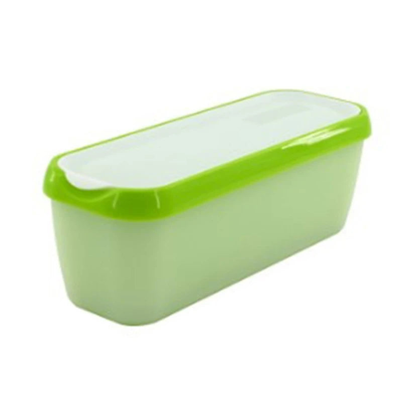 Ice Cream Storage Tub Rectangular Reusable Ice Cream Box Container Mold with Lid Kitchen Refrigerator Storage Home Ice Cream Tub