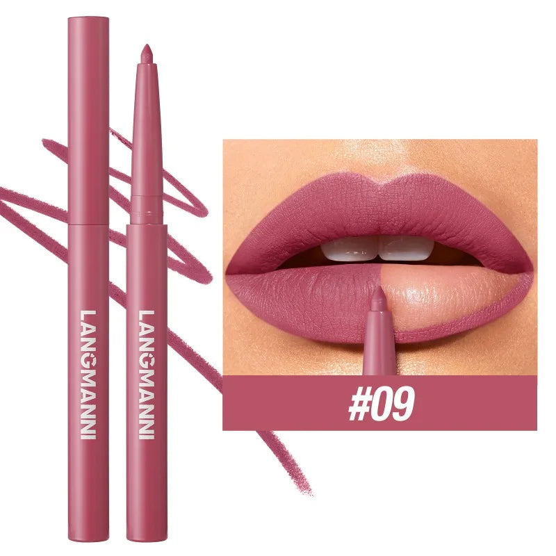 12-color Matte Lip Liner Waterproof Plumping Stain Lipstick Natural Nude Pink Lip Liner Professional Outline Lips Contour Makeup