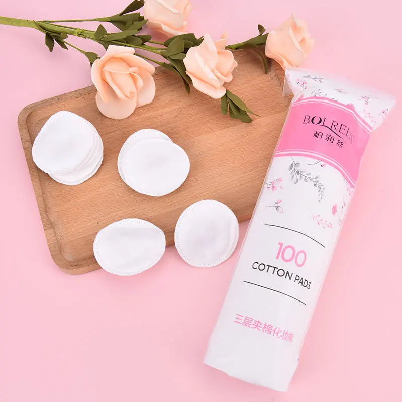 100Pcs Make Up Cotton Swabs Clean Nail Pads Artistic Soft Cleansing Pads Daily Cotton Supplies Face Cotton Makeup Removal Tool