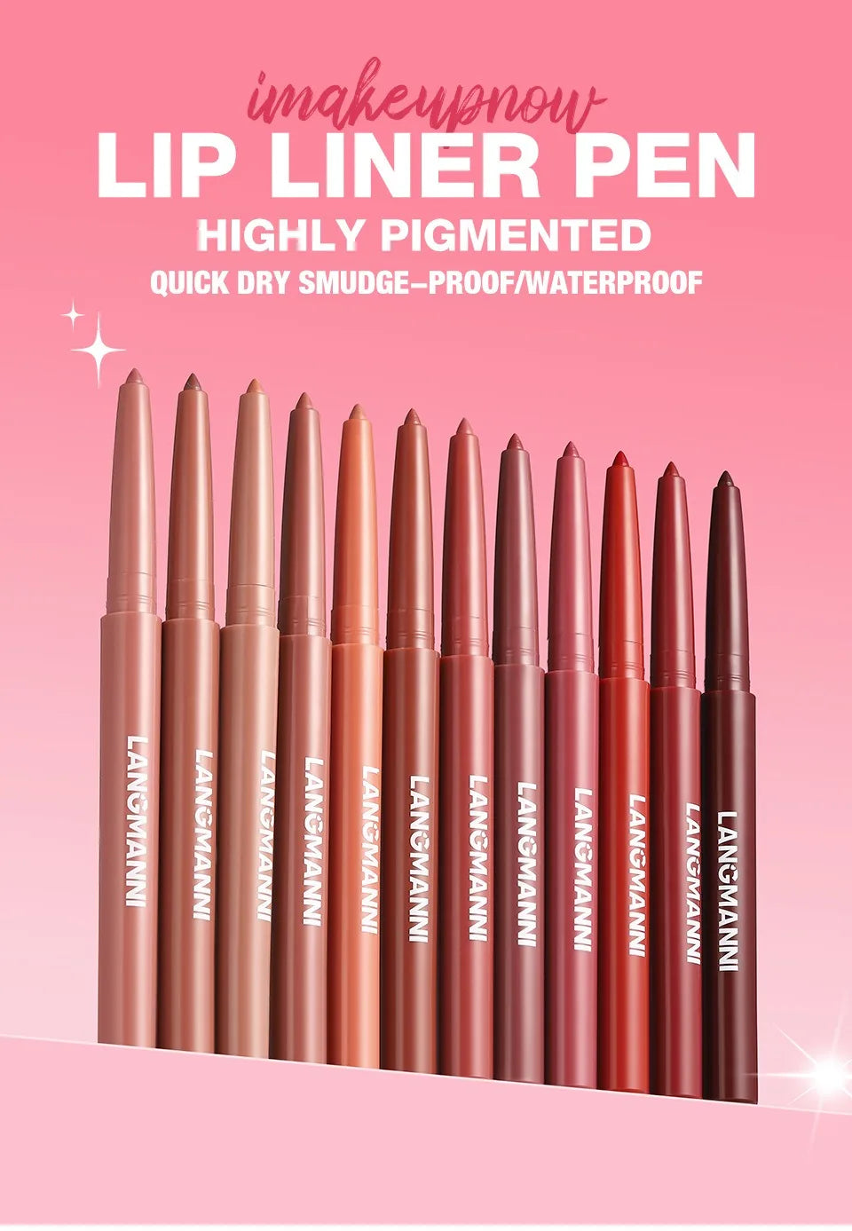 12-color Matte Lip Liner Waterproof Plumping Stain Lipstick Natural Nude Pink Lip Liner Professional Outline Lips Contour Makeup